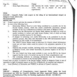 Blacktown Council Policy Committee's Report, 1996
