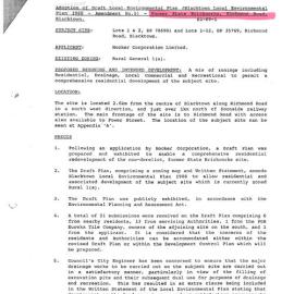 Chief Town Planners Report, former State Brickworks development, 1990