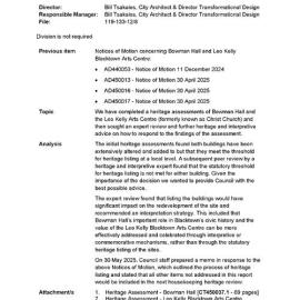 Heritage Interpretation for Bowman Hall & Leo Kelly Arts Centre, Blacktown