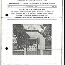 The Parish Paper St Marys Rooty Hill parish, Oct 1955