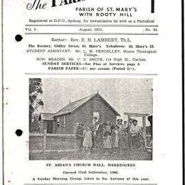 The Parish Paper St Marys Rooty Hill parish, Aug 1951