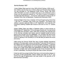 Hubert Walker West biography