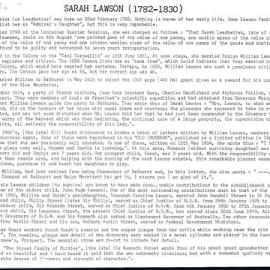 Sarah Lawson biography
