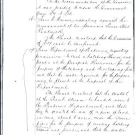 Early Board Minutes, Prospect Reservoir