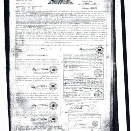 Certificate of Title - Theo James Hicks, 1941