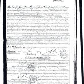 Certificate of Title - The Emu Gravel and Road Metal Company Limited, 1905