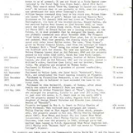 Grey Stanes homestead timeline