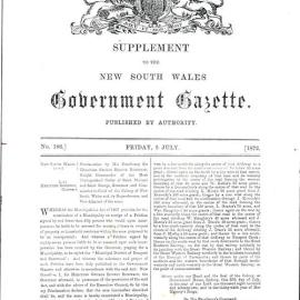 Proclamation of the Municipal District of Prospect and Sherwood, 1872