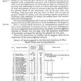 Returns of Lands granted 1791, Prospect and Parramatta