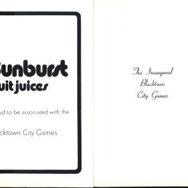 1979 Inaugural Blacktown City Games 