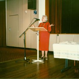 Performer at Croatian literature afternoon, Bowman Hall