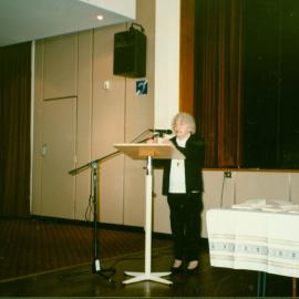 Performer at Croatian literature afternoon, Bowman Hall