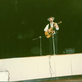 Performer at Croatian literature afternoon, Bowman Hall
