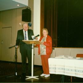 Performer at Croatian literature afternoon, Bowman Hall