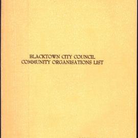 Community organisations list, August 1984