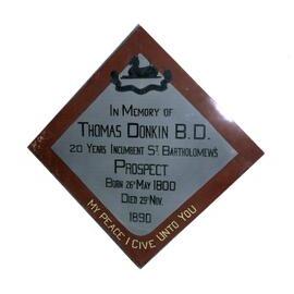 Thomas Donkin plaque