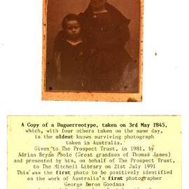 Caroline Lawson (nee Icely) and son Thomas James Lawson, 1845
