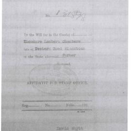 Theodore Lambert Chambers documents, died 1925