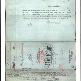 Greenaway to Glover mortgage, Flushcombe area, 1921