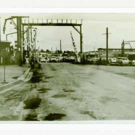 Seven Hills railway crossing looking south, 1960