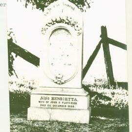 Frank Fletcher and Henrietta grave, Pearce Cemetery, c1978