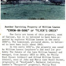 William Lawson's 'Errow-An-Bang', Carcoar