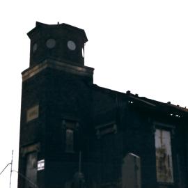 St Bartholomew's Church after the fire, 1989