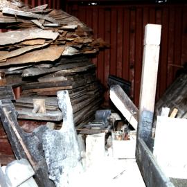St Bartholomew's fire damaged items in shipping container