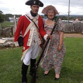Back to St Bartholomew's Day 2014 (NSW Corps of Marines member and Jill Finch)