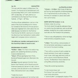 Friends of St Bartholomew's newsletter, No 33, 2014