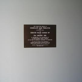 St Bartholomew's Church restoration plaque, Prospect