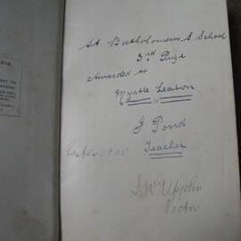 Sunday School book, 1905