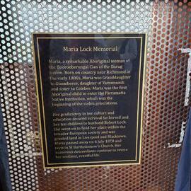 Maria Lock Memorial plaque