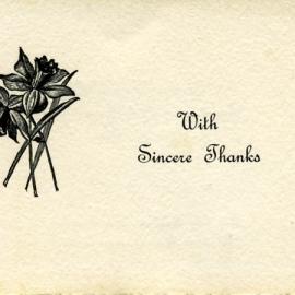 Douglas Hugh Bell funeral card, 1954