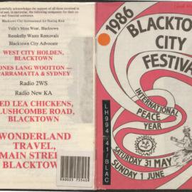 Blacktown City Festival Program, 1986