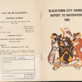 Blacktown City Council Report to Ratepayers, 1983