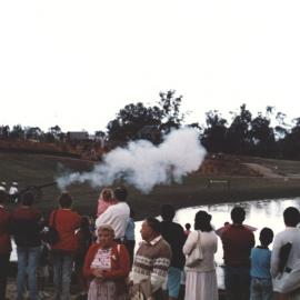 Cannon salute at Colebee Centre, Nurragingy Reserve, 1988