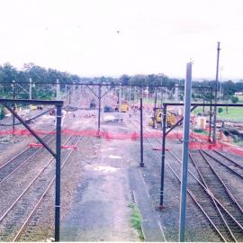 Looking west along the railway line