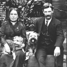 Couple with dogs