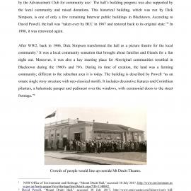 A short history of  Mount Druitt Hall