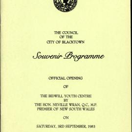Bidwill Youth Centre, Official opening 1983