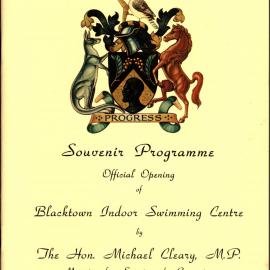 Blacktown Indoor Swimming Centre, official opening