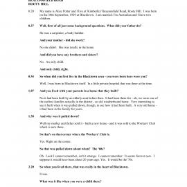 Transcript of Oral History with Alice Potter