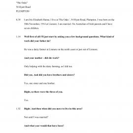 Transcript of Oral History with Iris Hanna