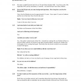 Transcript of Oral History with Judith Eastwell