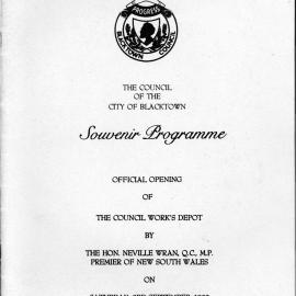 The Council Work's Depot, Official opening