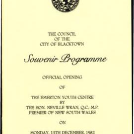 Emerton Youth Centre, Official opening