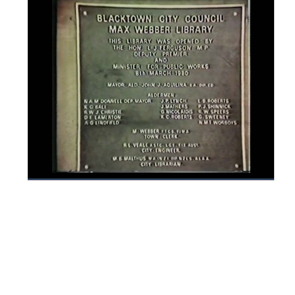 Max Webber Library, Blacktown - Official opening, 1980