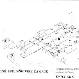 Minchinbury Winery Conservation, Building fire damage map