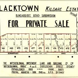 Blacktown Kildare Estate - Bungarribee Road subdivision